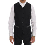 Dolce & Gabbana Gray Wool Double Breasted 3 Piece Suit