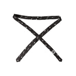 Dolce & Gabbana Black Guitar Print Silk Adjustable Tie