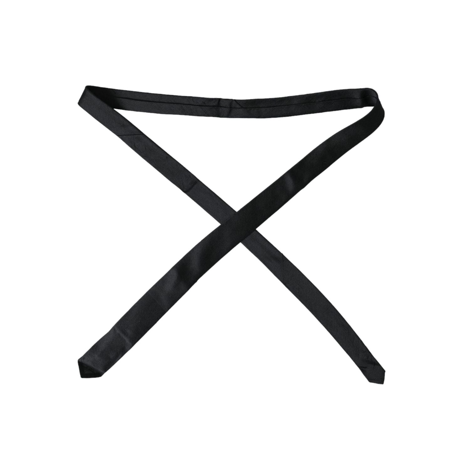 Dolce & Gabbana Black Solid 100% Silk Adjustable Tie