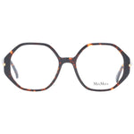 Max Mara Brown Women Glasses Frame in full-rim tortoiseshell plastic, round style, 54-18-145 size with branded case included.