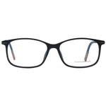 Ermenegildo Zegna Black Men Glasses Frame, full-rim titanium rectangle design with demo lenses, lens width 58, branded case included.