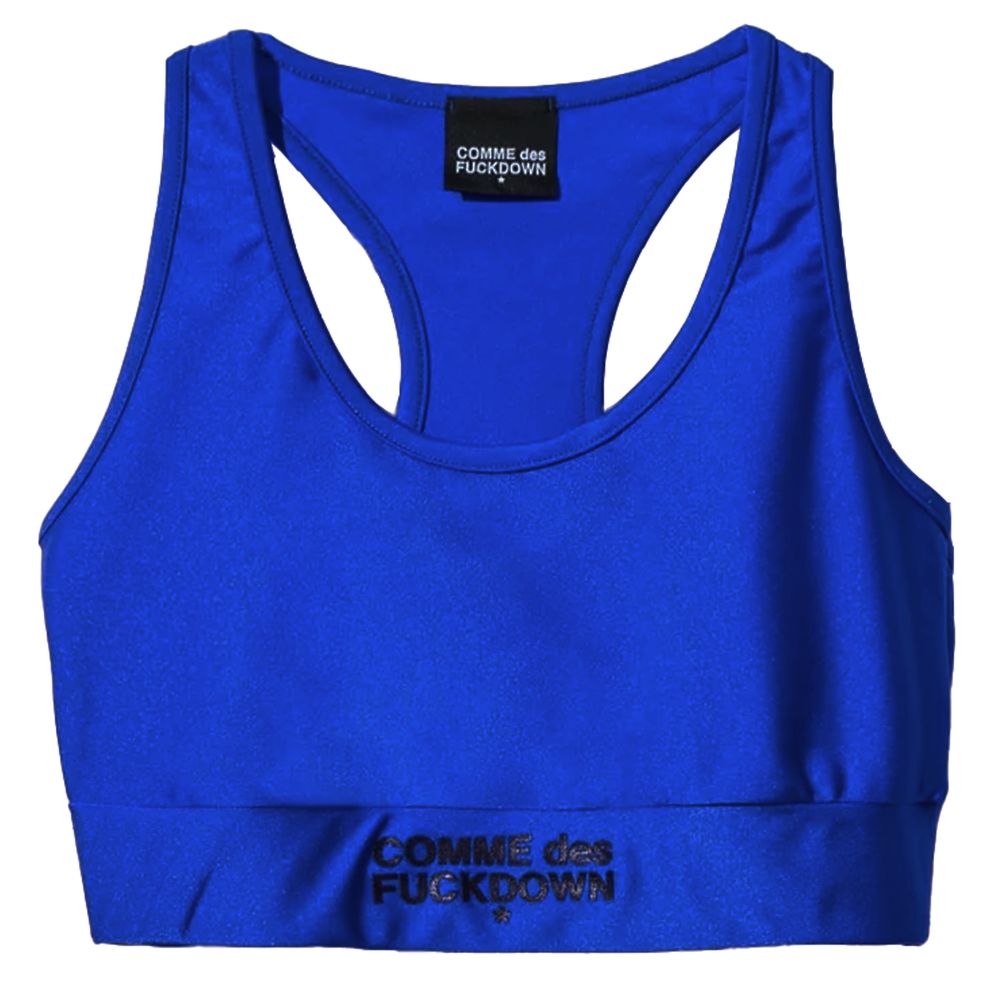 Comme Des Fuckdown Blue Nylon Women Top