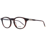 Lozza Brown Men Glasses Frame with full-rim acetate design, round shape, and demo lenses.