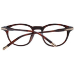 Lozza Brown Men Glasses Frame with full-rim acetate and plastic construction, round style, and branded case included.