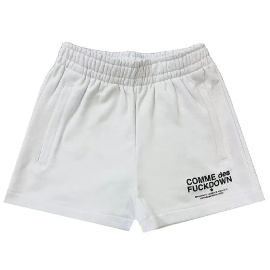 Comme Des Fuckdown White Cotton Short Comme Des Fuckdown Light Gray