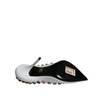 Dolce & Gabbana White Crystal Leather High Heels Pumps Shoes