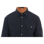 John Galliano Blue Casual Cotton Long Sleeve Shirt