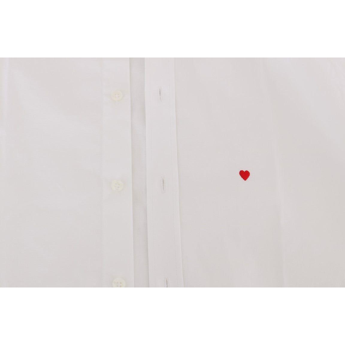 Moschino White Cotton Stretch Slim Fit Dress Shirt