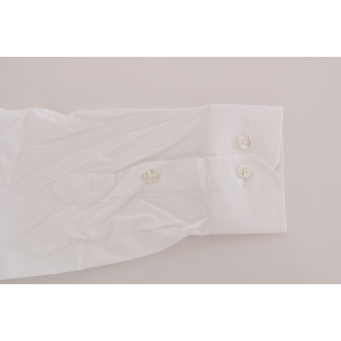 Moschino White Cotton Stretch Slim Fit Dress Shirt