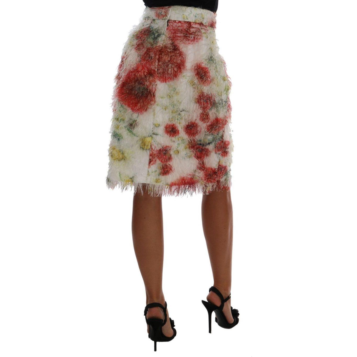 Dolce & Gabbana Floral Patterned Pencil Straight Skirt