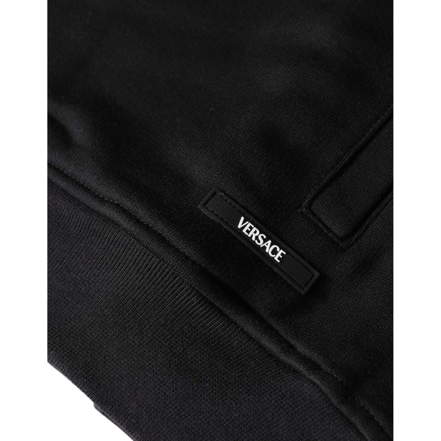 Versace Black Medusa Print Cotton Full Zip HoodieSweatshirt Sweater