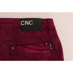 Costume National Red Wash Cotton Stretch Denim Jeans SIG30126-1