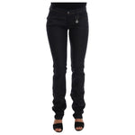Costume National Blue Cotton Stretch Slim Fit Jeans