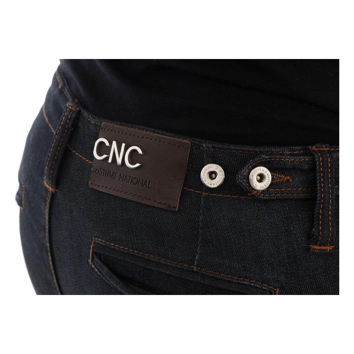 Costume National Dark Blue Cotton Slim Fit Jeans