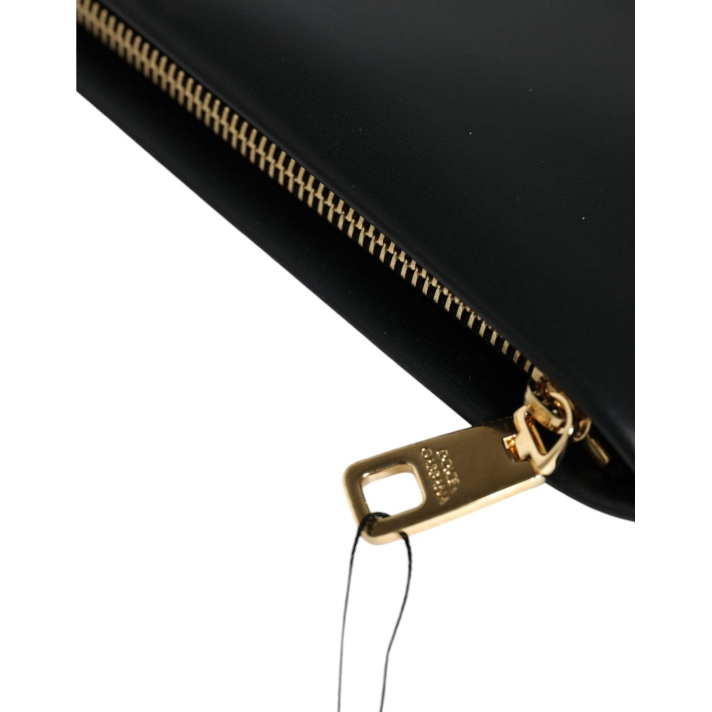 Dolce & Gabbana Black Calfskin Leather Mediterranean Pouch Bag