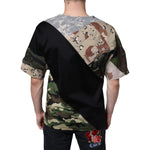 Dolce & Gabbana Multicolor Camouflage Patchwork DG Royal T-shirt