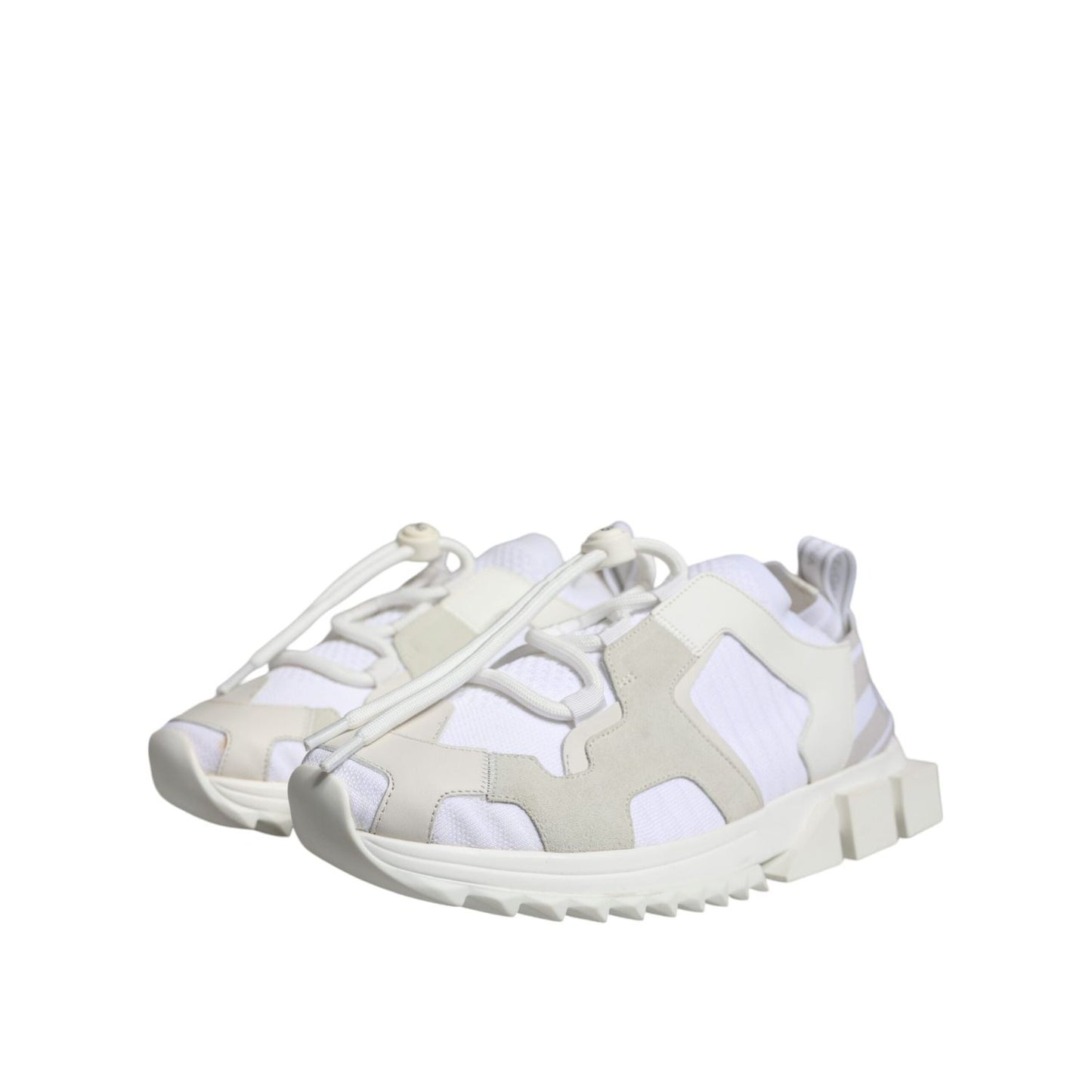 Dolce & Gabbana White Mesh Sorrento Trekking Sneakers Shoes