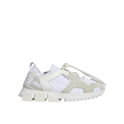 Dolce & Gabbana White Mesh Sorrento Trekking Sneakers Shoes