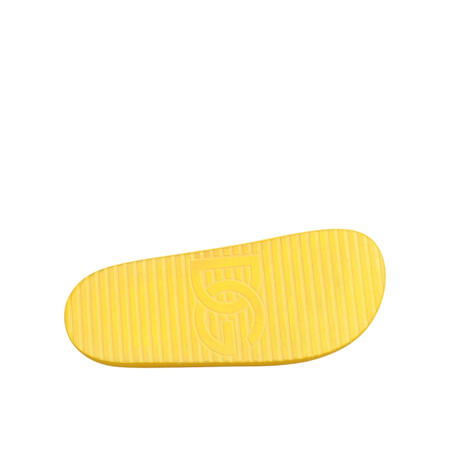 Dolce & Gabbana Yellow Rubber Slides Sandals Beachwear Shoes