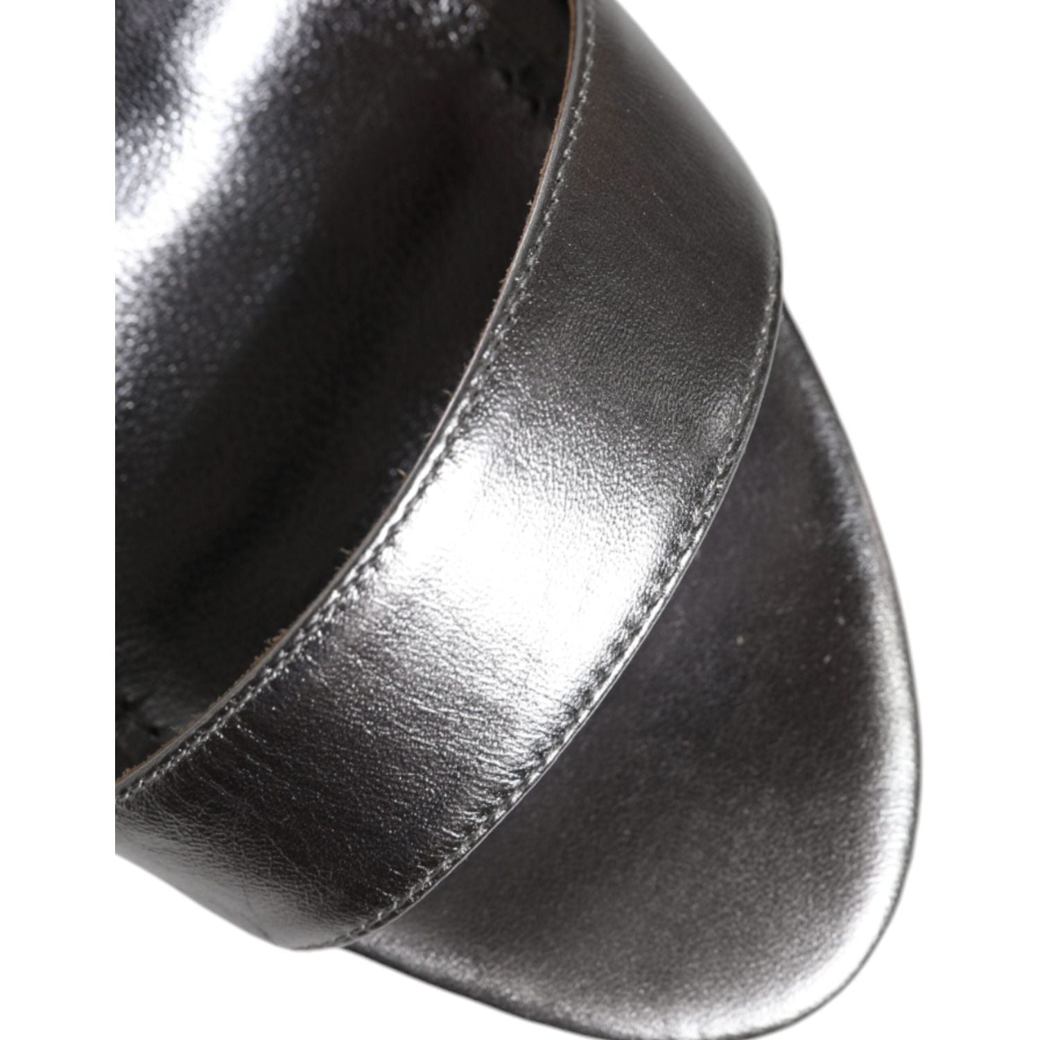 Dolce & Gabbana Silver KEIRA Heels Ankle Strap Sandals Shoes