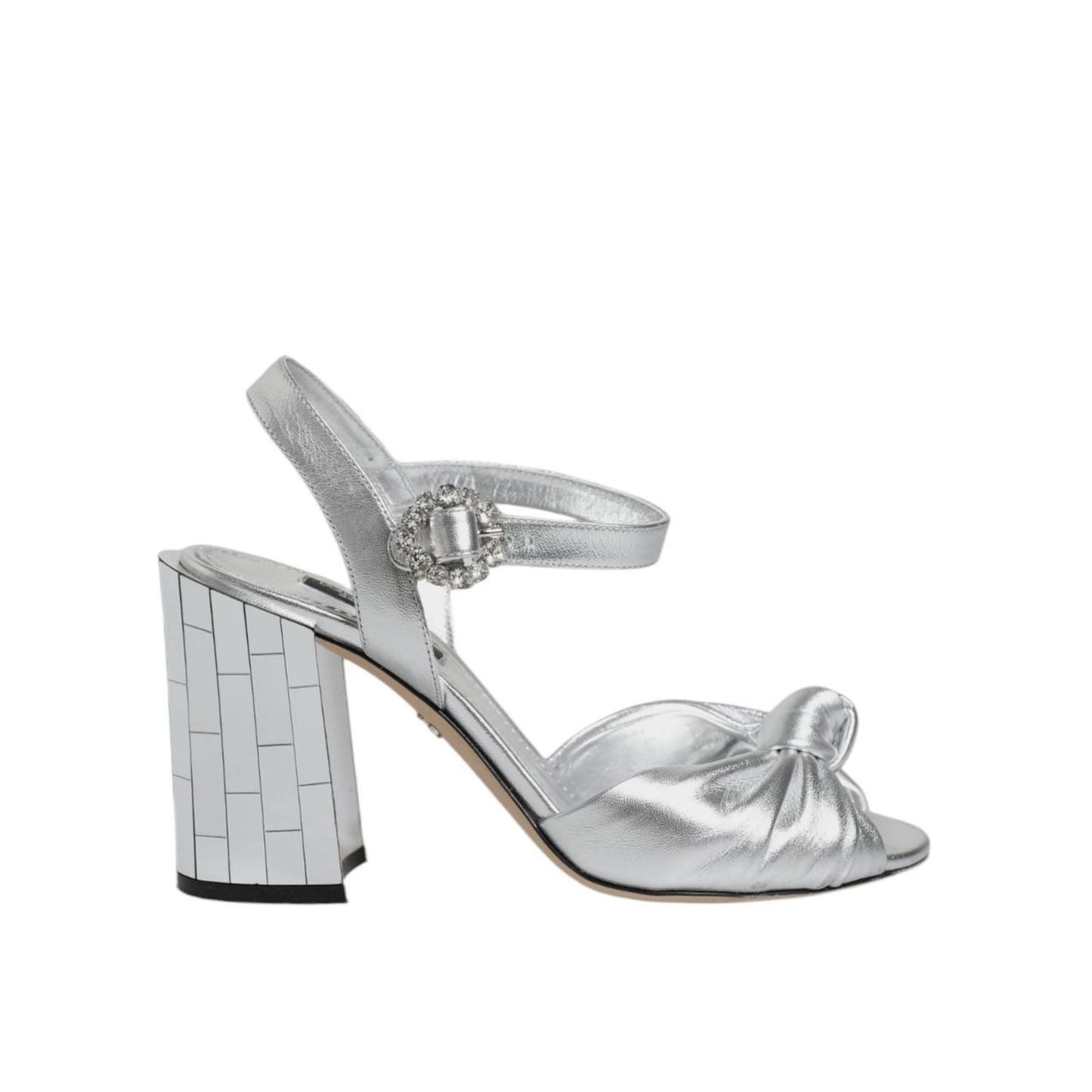 Dolce & Gabbana Silver Mirror Heels KEIRA Sandals Shoes