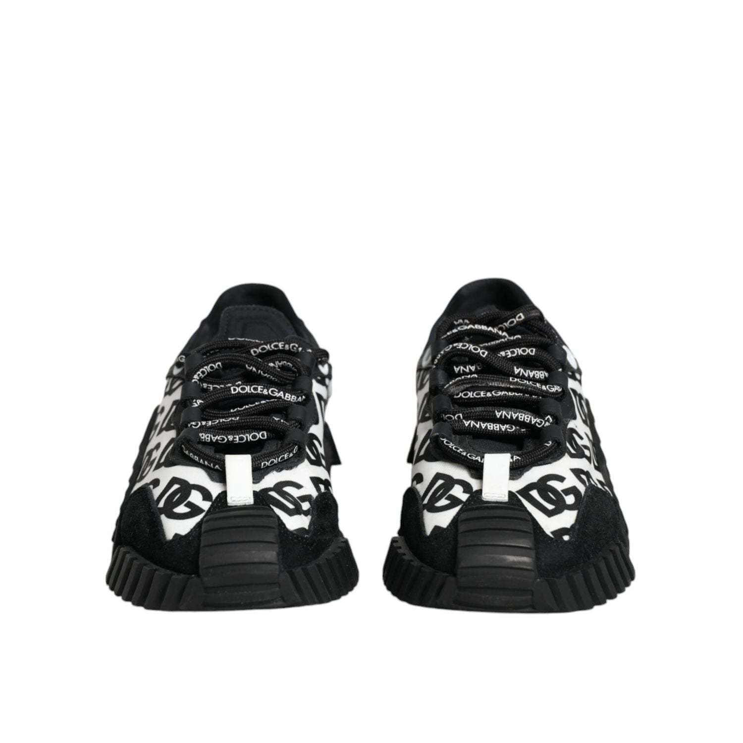 Dolce & Gabbana Black Logo Lace Up Low Top NS1 Sneakers Shoes