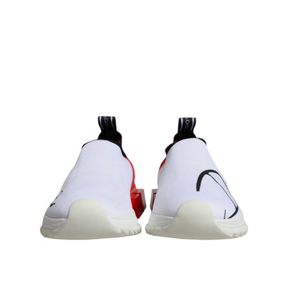 Dolce & Gabbana White Red Low Top Sorrento Men Sneakers Shoes