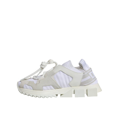 Dolce & Gabbana White Mesh Sorrento Trekking Sneakers Shoes