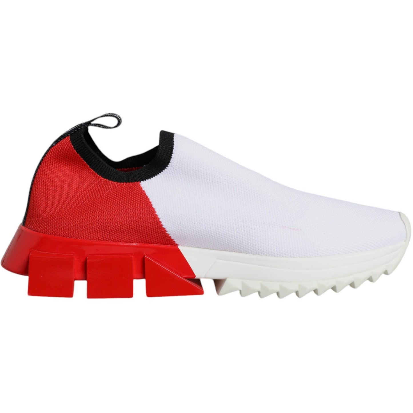 Dolce & Gabbana White Red Low Top Sorrento Men Sneakers Shoes