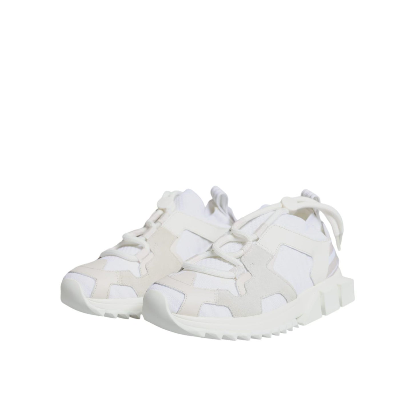 Dolce & Gabbana White Mesh Sorrento Trekking Sneakers Shoes