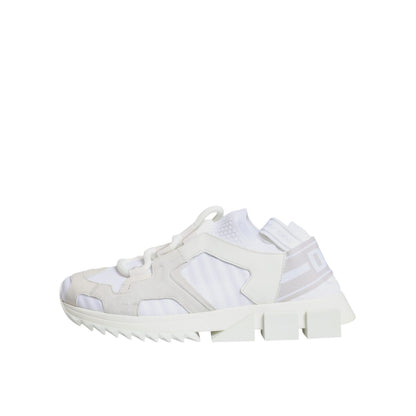 Dolce & Gabbana White Mesh Sorrento Trekking Sneakers Shoes