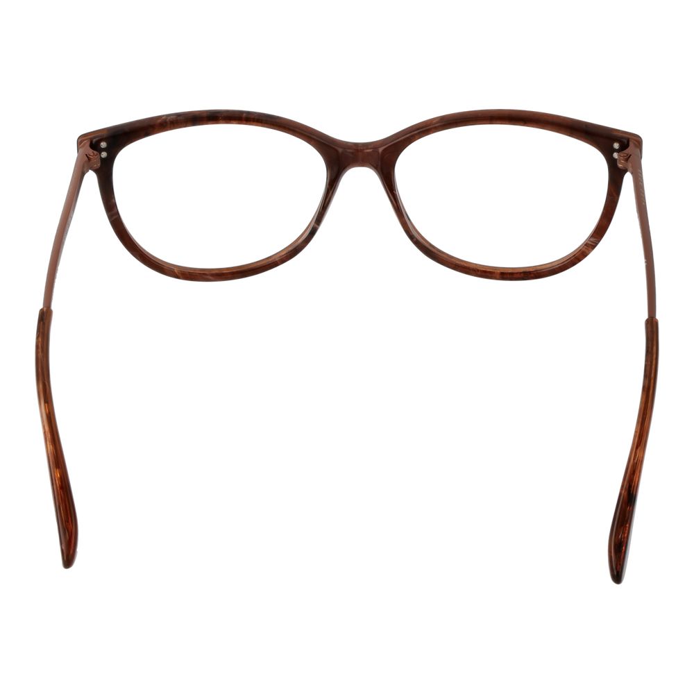 Hugo Boss Brown Women Glasses Frame in acetate, full-rim rectangle style, demo lenses, size 54-16-140 with branded case.