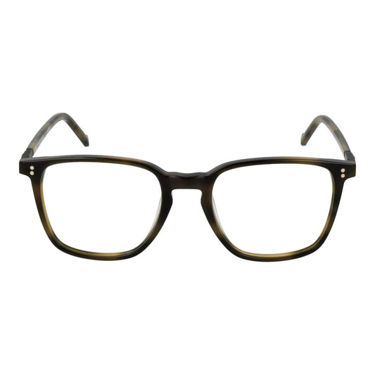 Hackett Brown Men Glasses Frame, full-rim square style with plastic material, demo lenses, lens width 51mm, temples length 145mm