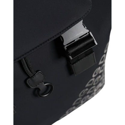 Dolce & Gabbana Black DG Mania Neoprene Travel Back Pack Bag