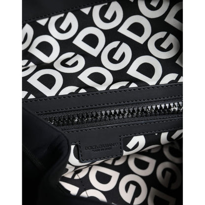 Dolce & Gabbana Black DG Mania Neoprene Travel Back Pack Bag