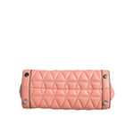 Michael Kors Peach Quilted Leather Logo Crossbody VIVIANNE Messenger Bag
