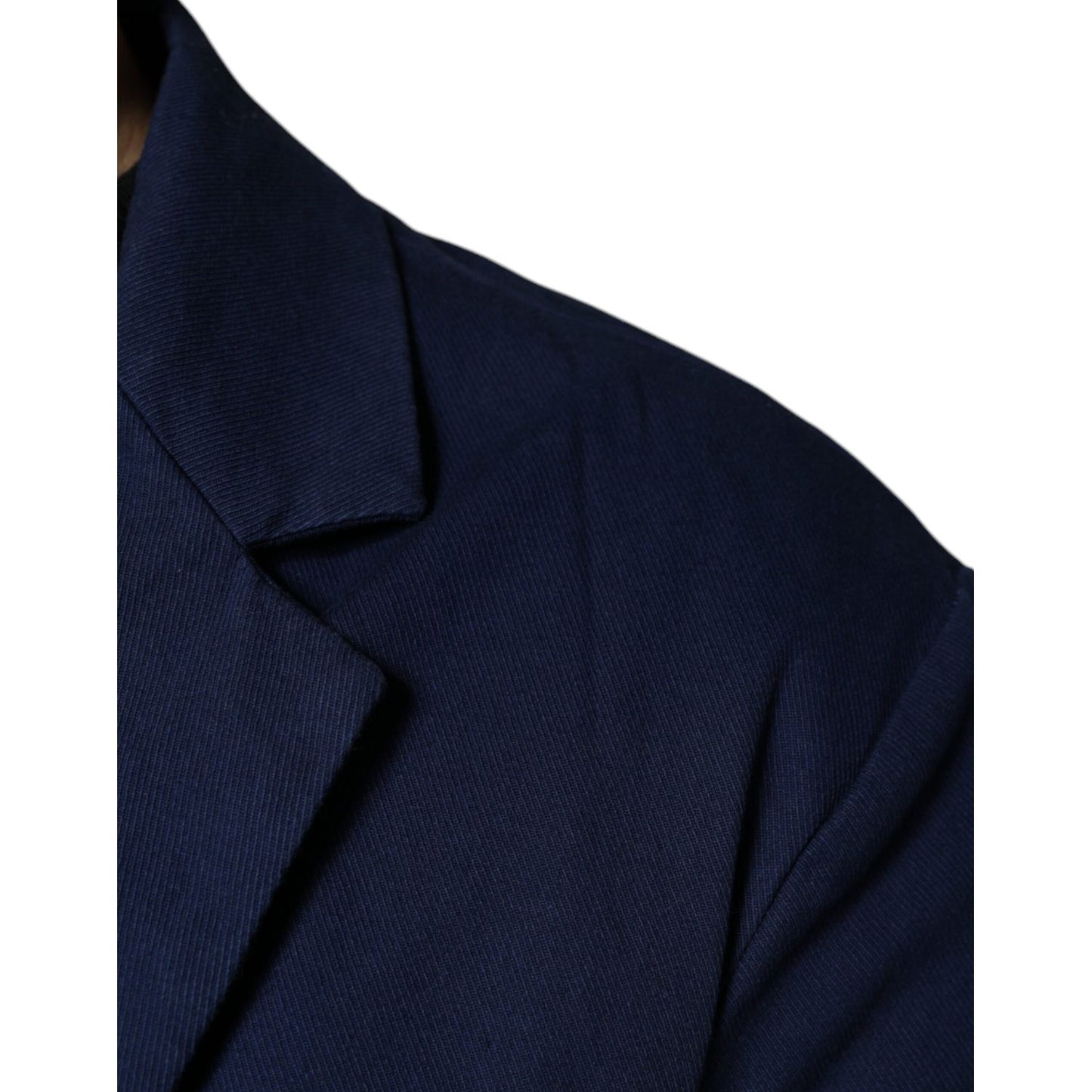 Dolce & Gabbana Blue Notch Single Breasted Dress Coat Blazer