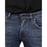 Dolce & Gabbana Dark Blue Washed Cotton Skinny Denim Jeans