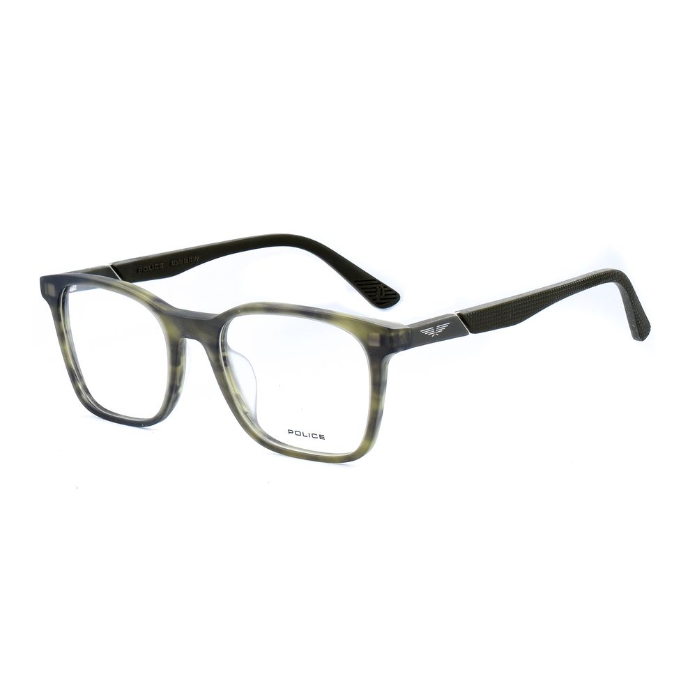Police Green Plastic Frames, model VPLD99-51B6AD, green, plastic, 51/19/145 mm dimensions, stylish eyewear for men