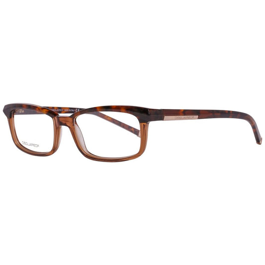 Dsquared² Brown Plastic Frames with 53/17/140 mm dimensions for men, featuring a stylish design and high-quality material.