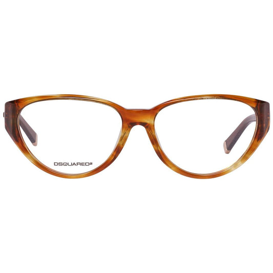 Dsquared² Brown Plastic Frames, model DQ5060-047-56, elegant eyewear for women with 56/16/135 mm dimensions, stylish and durable.