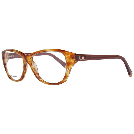 Dsquared² Brown Plastic Frames DQ5061-055-56 for women, featuring brown plastic material, size 56/15/135mm.
