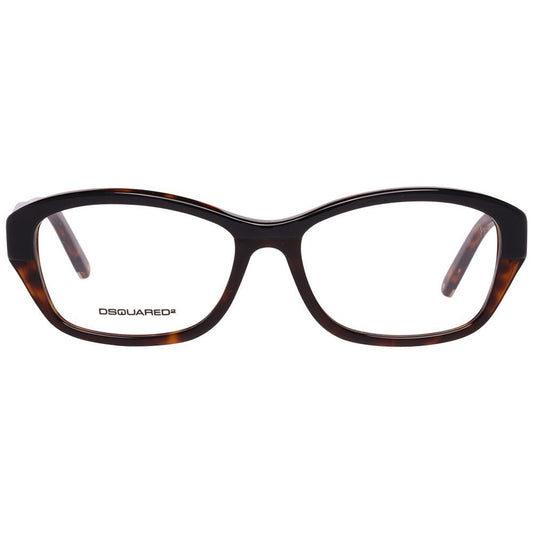 Dsquared² Brown Plastic Frames - Women's Glasses DQ5117-056-54 with 54/16/140 mm dimensions, stylish brown frames.