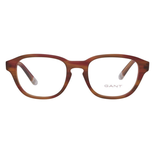 Gant Brown Plastic Frames for men, model GR5006MBRNHN4, with dimensions 49/18/145 mm in brown plastic material.