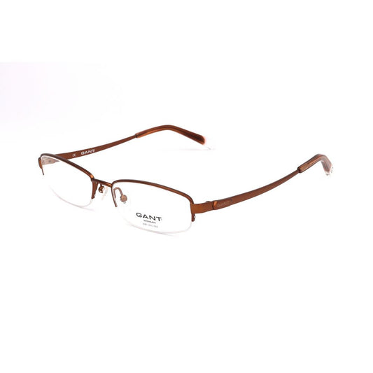 Gant Brown Plastic Frames with clear lenses, unisex style 50/16/135 mm, elegant brown color