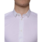 Dolce & Gabbana White Cotton Dress GOLD Formal Collared Shirt