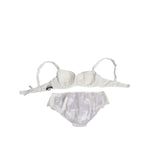 Dolce & Gabbana White Silk Stretch Panty Balconette Bra Underwear