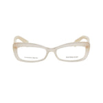 Alexander McQueen Bicolor Acetate Frames in beige and light yellow, women's eyewear, style AMQ4203K6V, 52/15/140 mm.