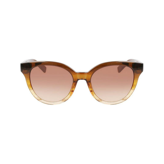 Longchamp Brown Acetate Sunglasses Longchamp Tan