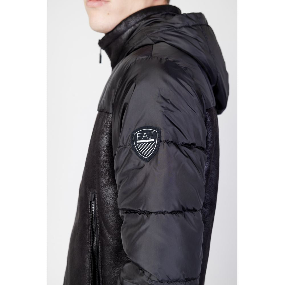 EA7 Emporio Armani Black Polyester Shell Jacket